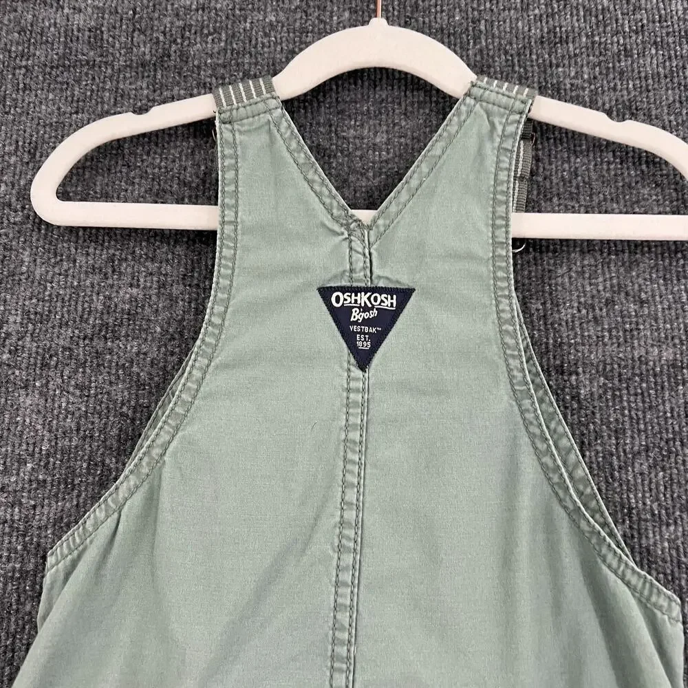 Oshkosh B'Gosh Overalls Shortalls 24 Months Olive Green Carpenter 100% Cotton
